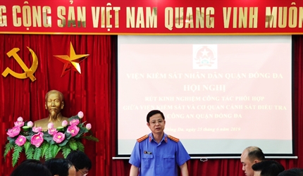 Viện KSND quận Đống Đa tổ chức Hội nghị rút kinh nghiệm trong công tác...
